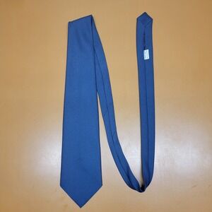 Classic Solid Deep Blue Trevira 100 Polyester Necktie